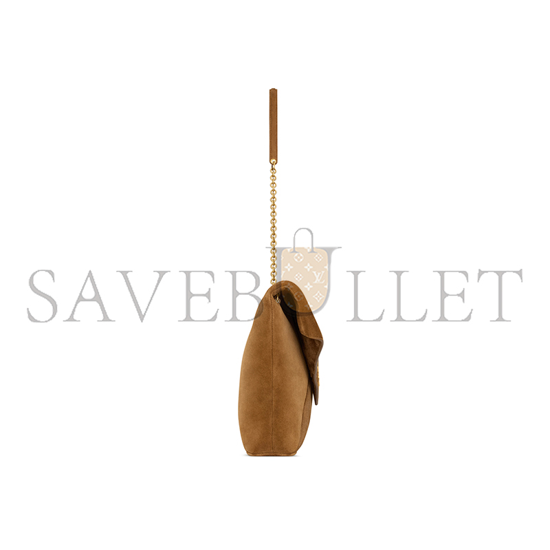 YSL CASSANDRE LARGE POUCH ON CHAIN IN SUEDE 8558021U80W2916 (35*22*3cm)